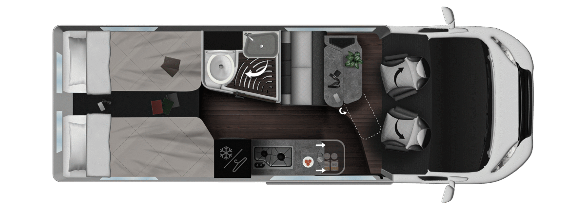 Mobilvetta Admiral: compacte luxe buscamper Mobilvetta Admiral buscamper luxe Italiaans design